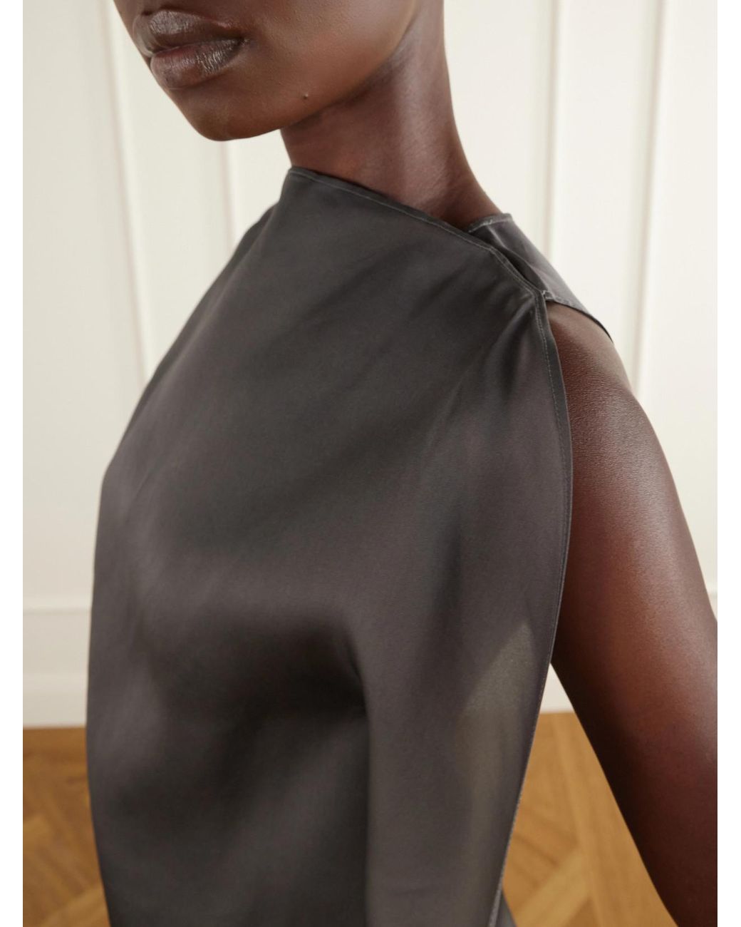 Ruohan Gray Ikra Silk-Organza Blouse