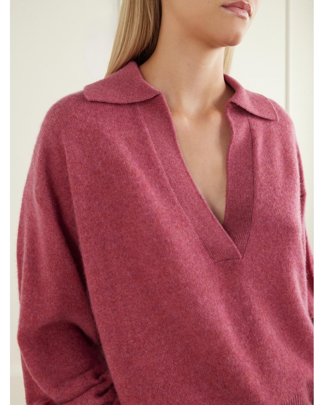 LeKasha Red Jacksob Cashmere Sweater