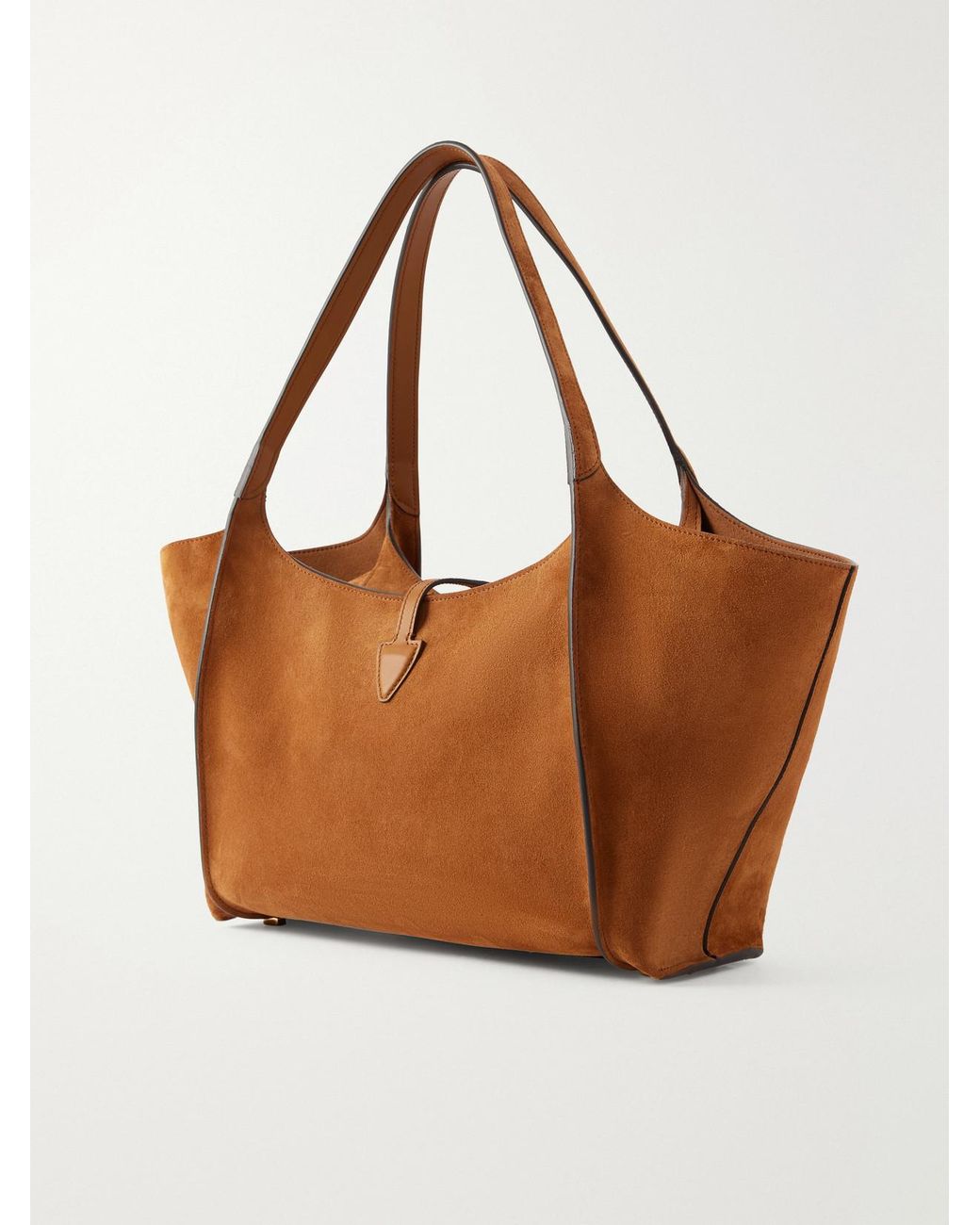 Tod's Brown T Timeless Small Suede Shoulder Bag