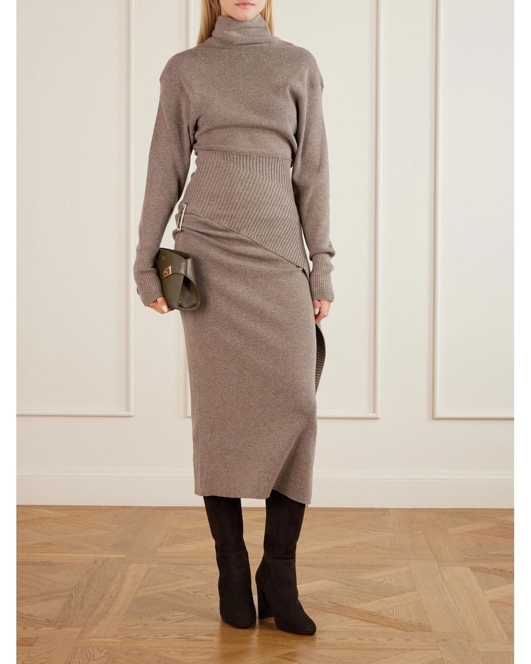 Gianvito Rossi Black 85 Suede Knee Boots
