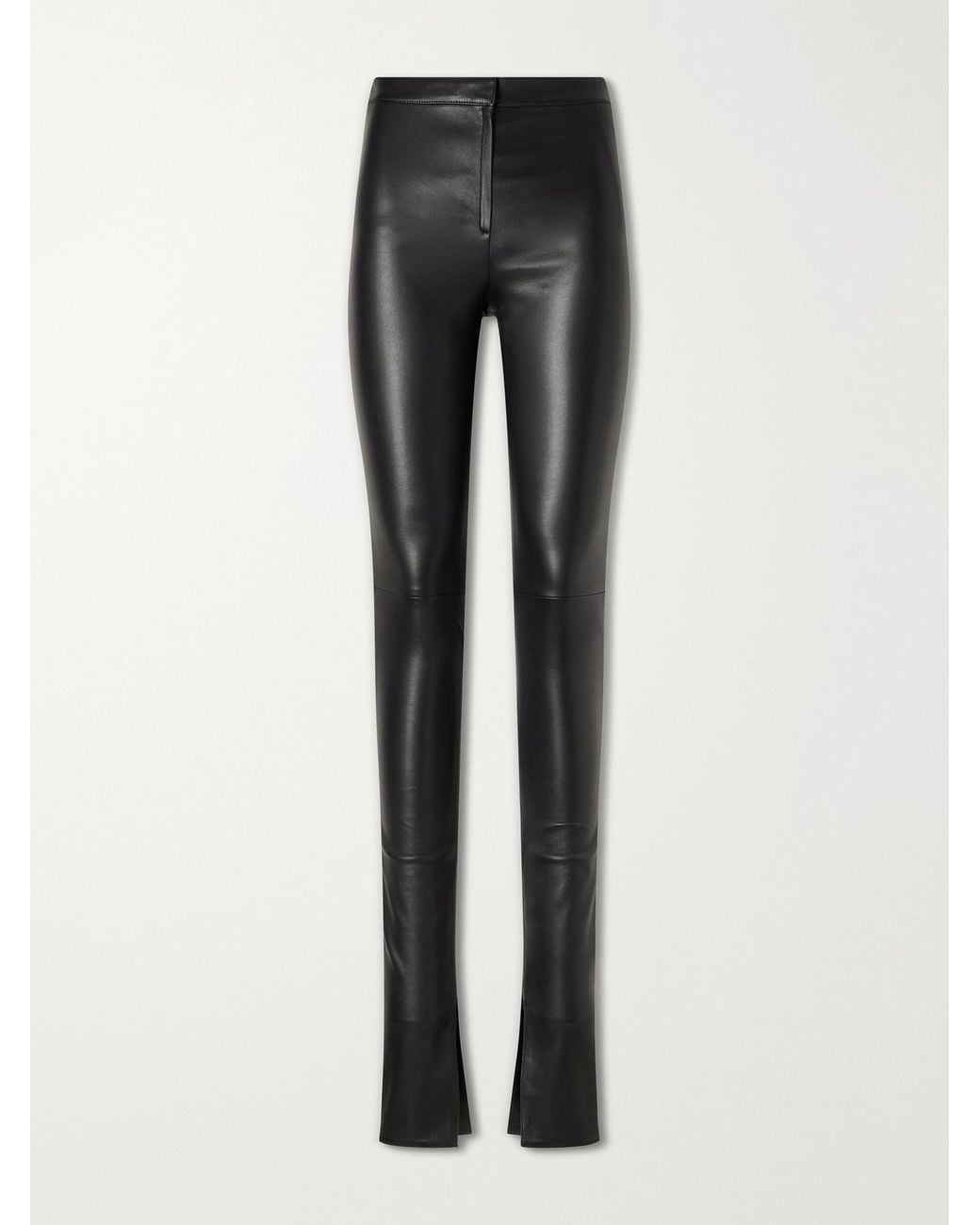 Gucci Black Leather Skinny Pants