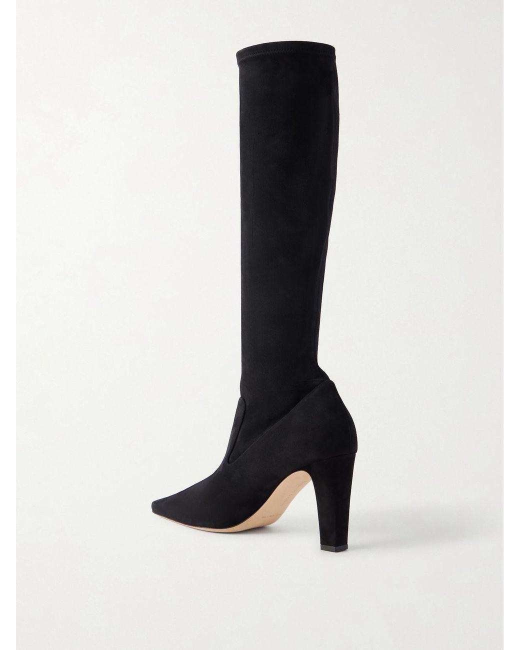 Manolo Blahnik Black Pavisco 90 Suede Knee Boots