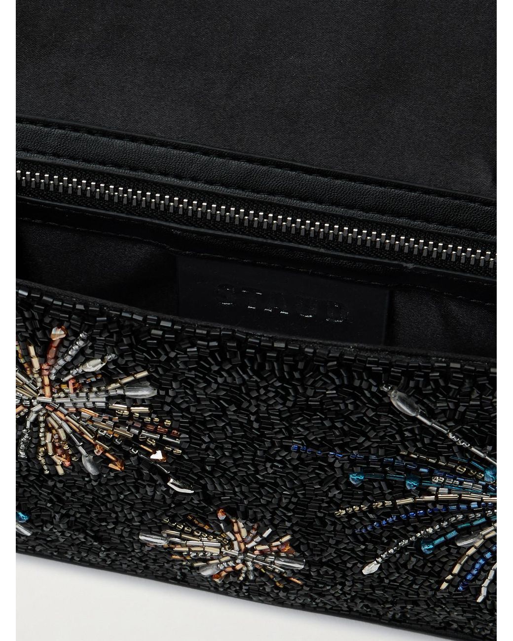 Sac Porté Épaule En Satin À Perles Tommy Staud en coloris Black