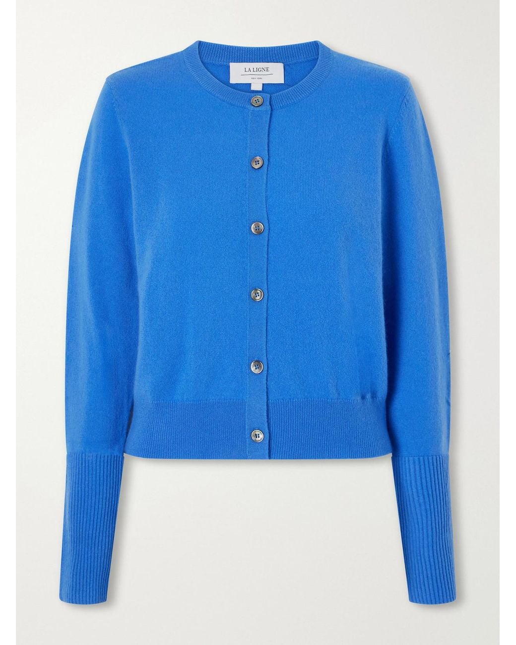 La Ligne Blue Cashmere Cardigan