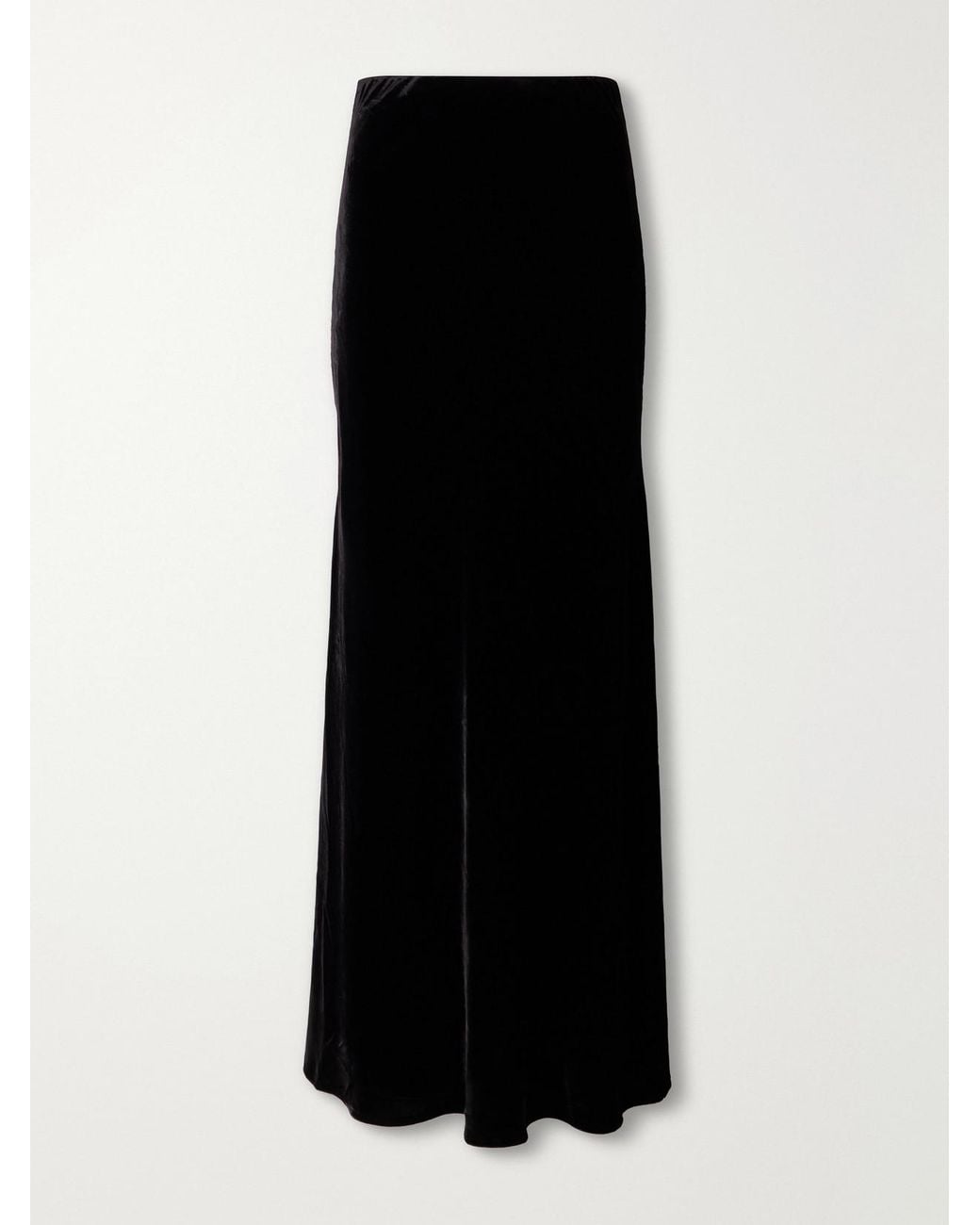 Rohe Black Velvet Maxi Skirt