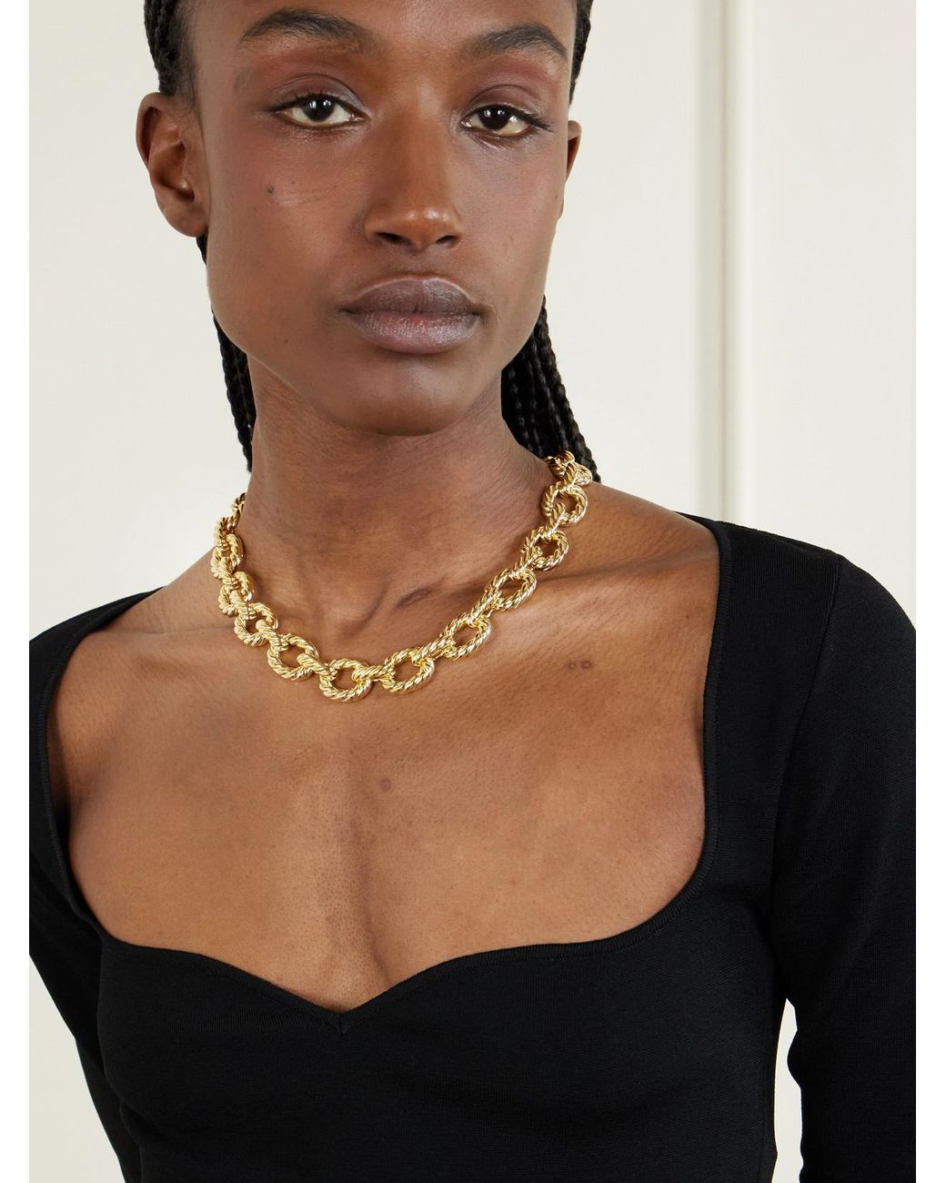 David Yurman Natural Sculpted Cable 18-Karat Necklace