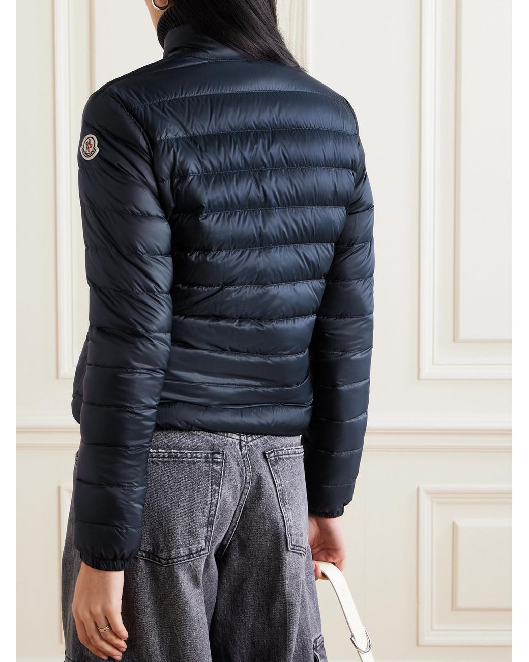 Moncler Blue Lans Quilted Shell Down Jacket