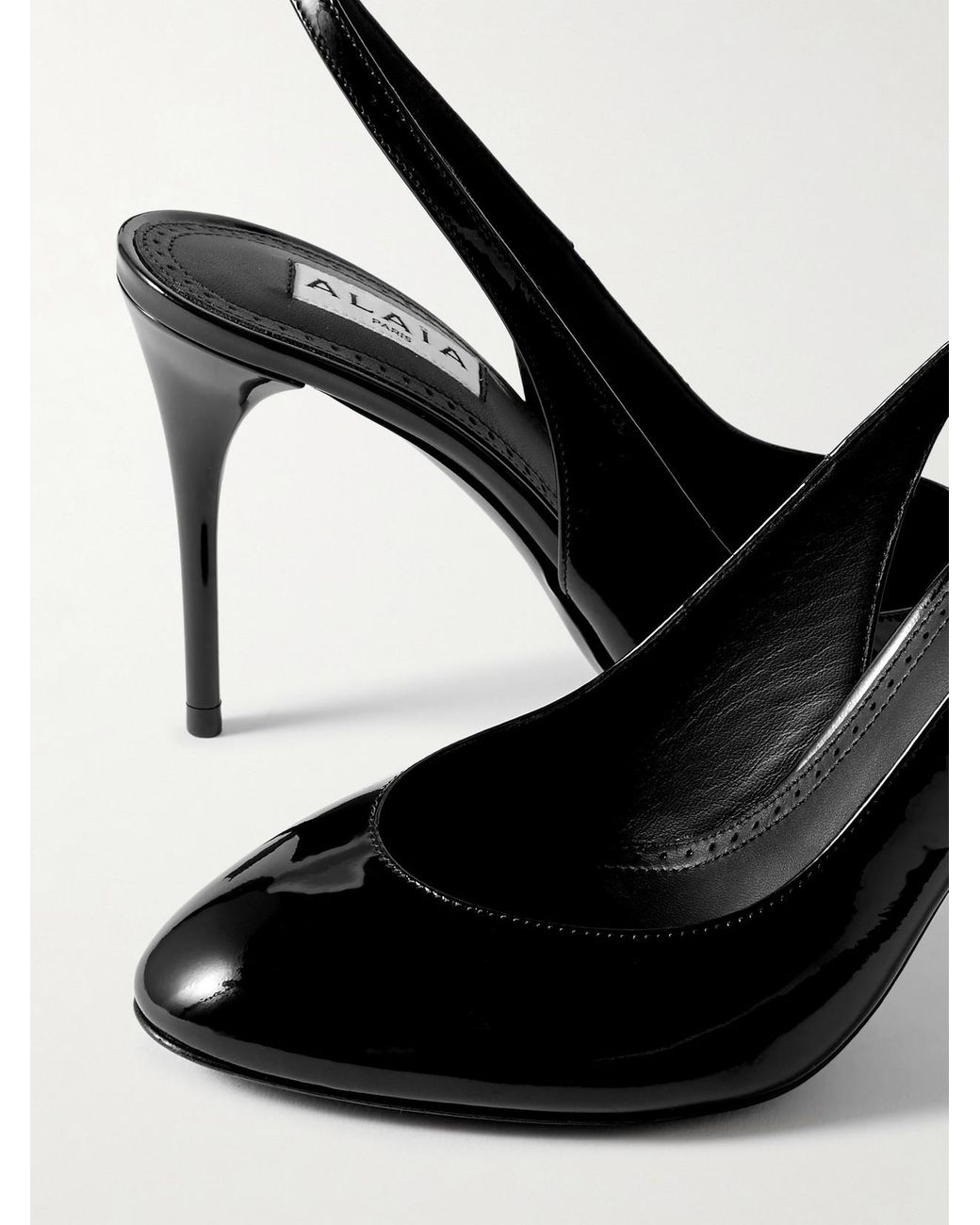 Alaïa Black 90 Patent-Leather Pumps