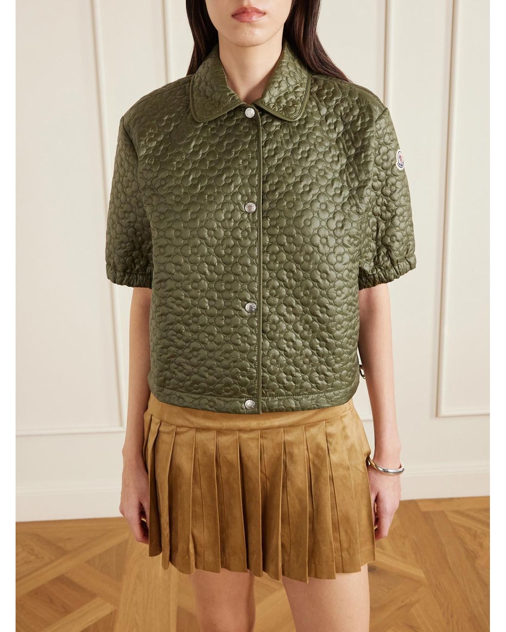 Moncler Green Quilted Shell Jacket