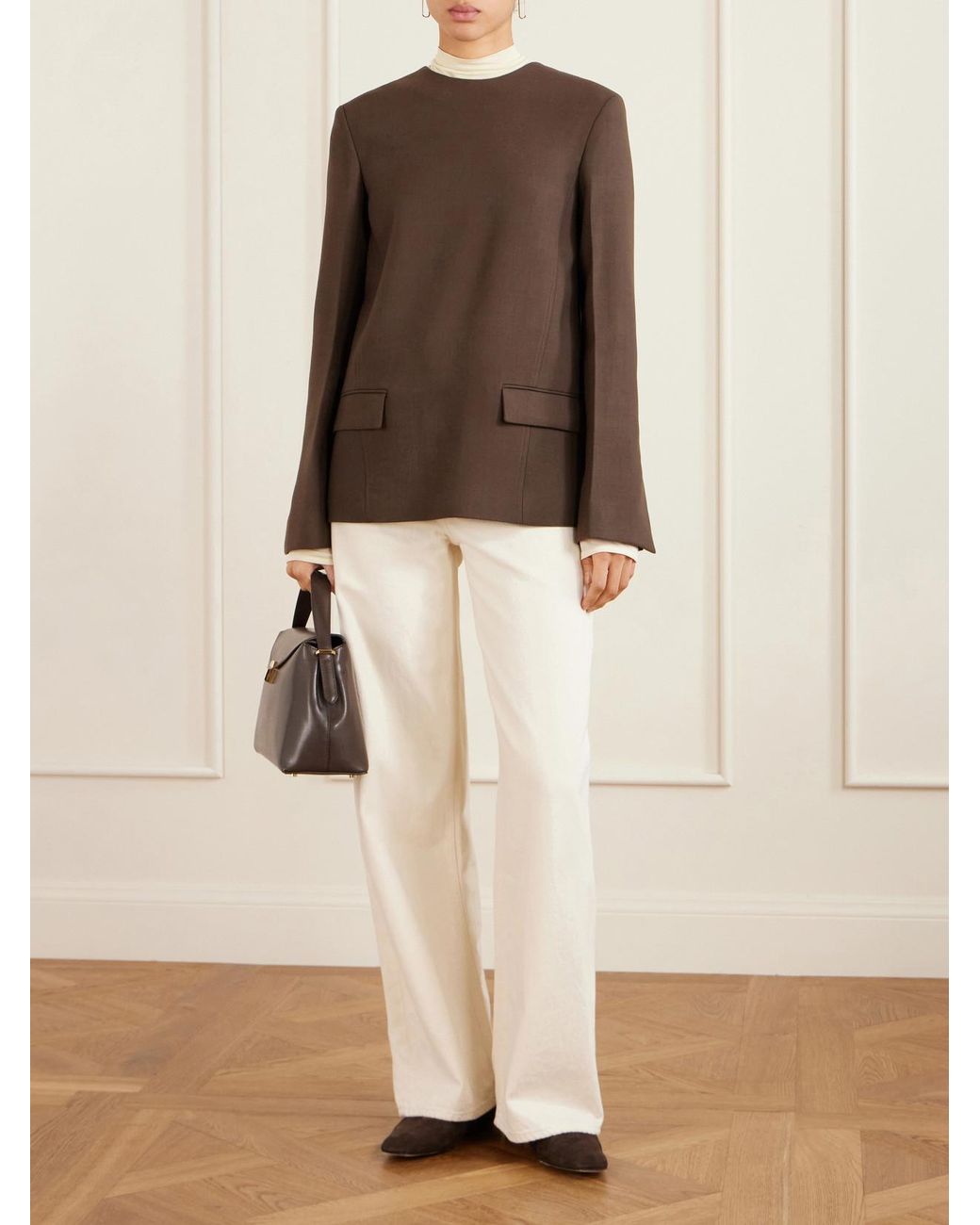Totême Brown Twill Blouse