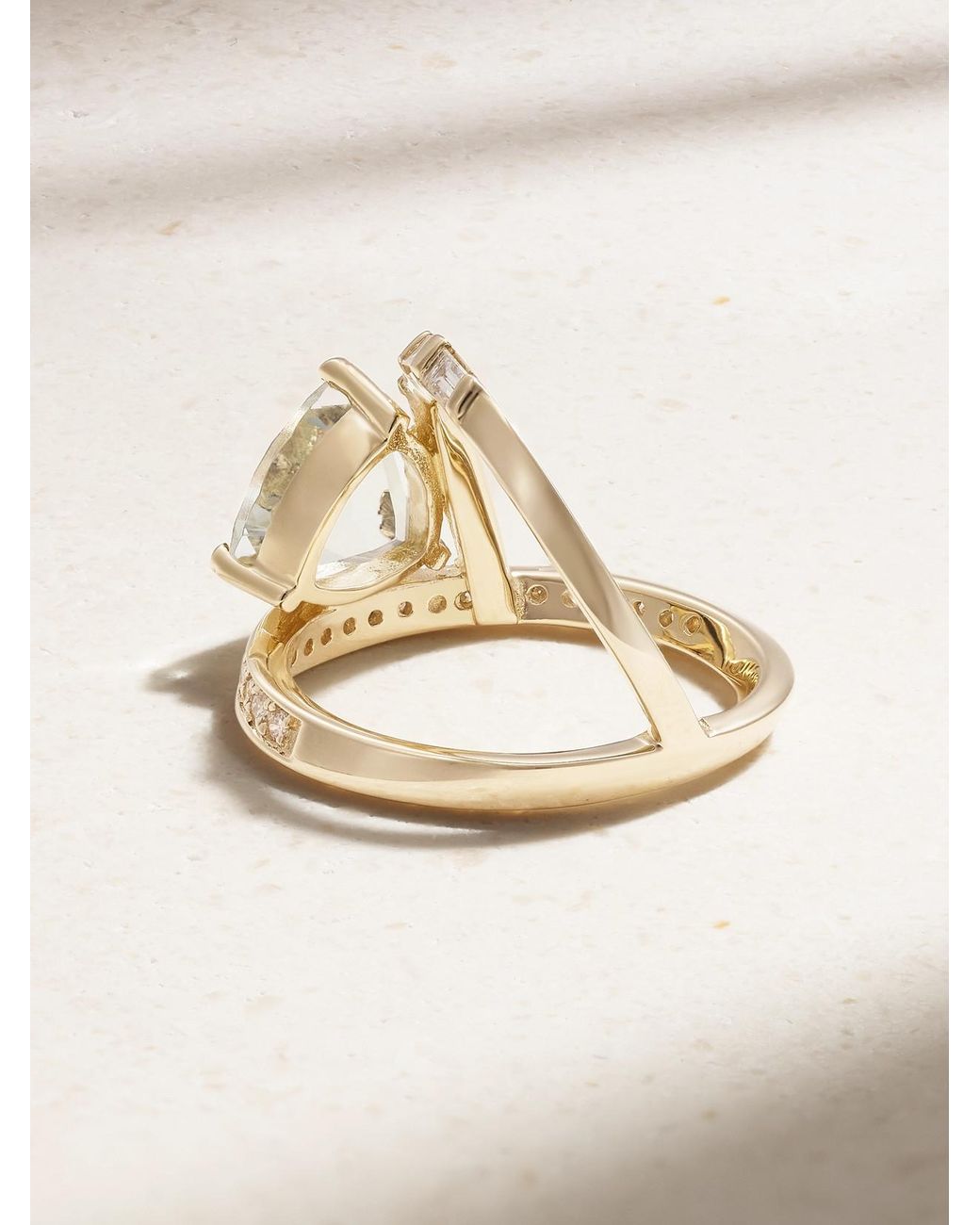 Mateo White 14-Karat, Amethyst And Diamond Ring