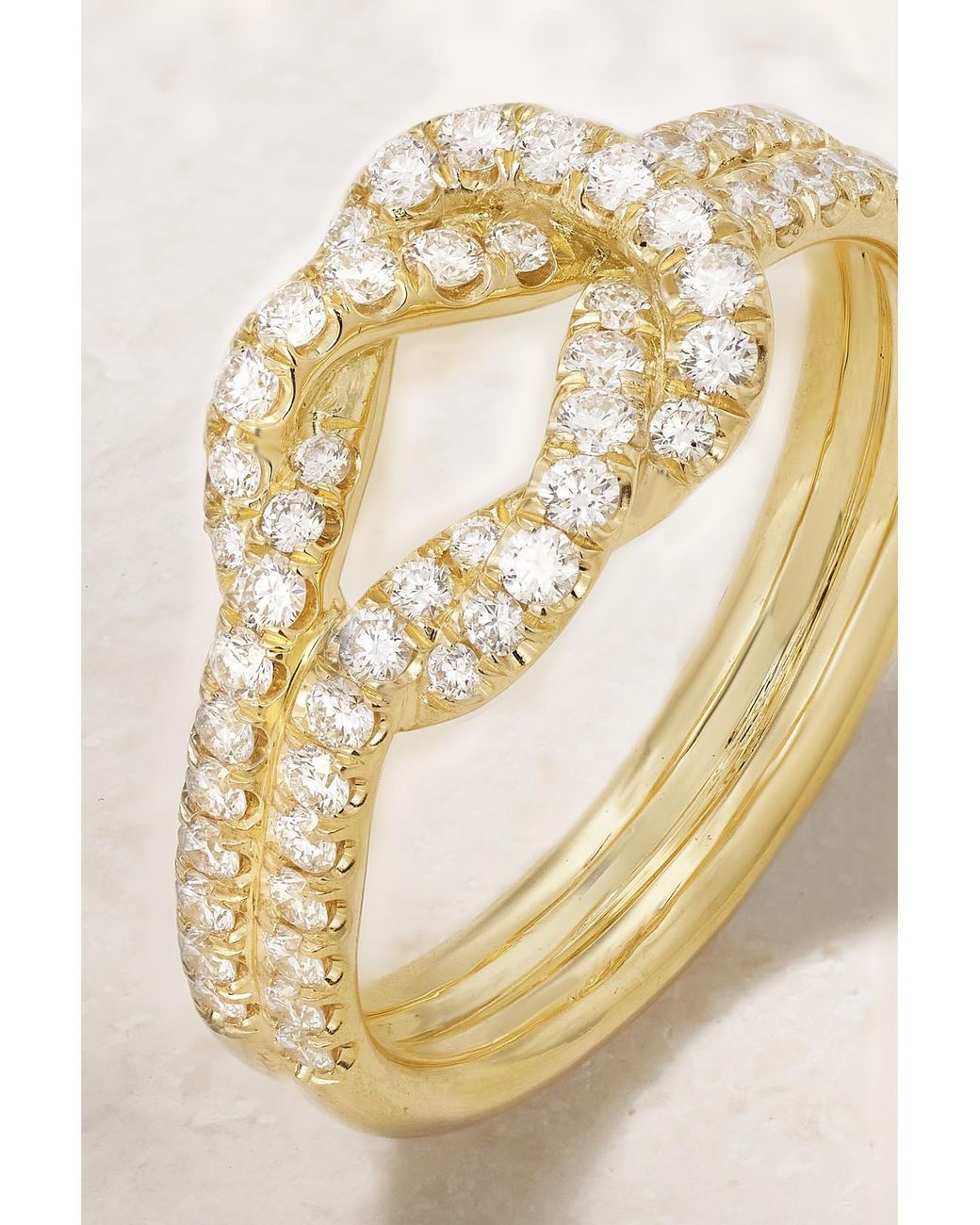 Anita Ko Natural Knot 18-Karat Diamond Ring