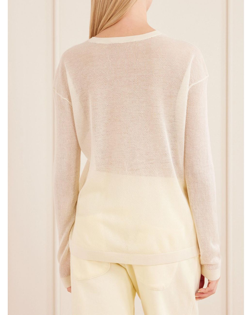 Twp Natural Wsh Crocheted Cashmere Sweater