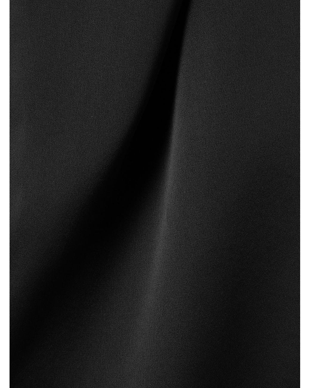 Khaite Black Loe Draped Satin-Crepe Blouse