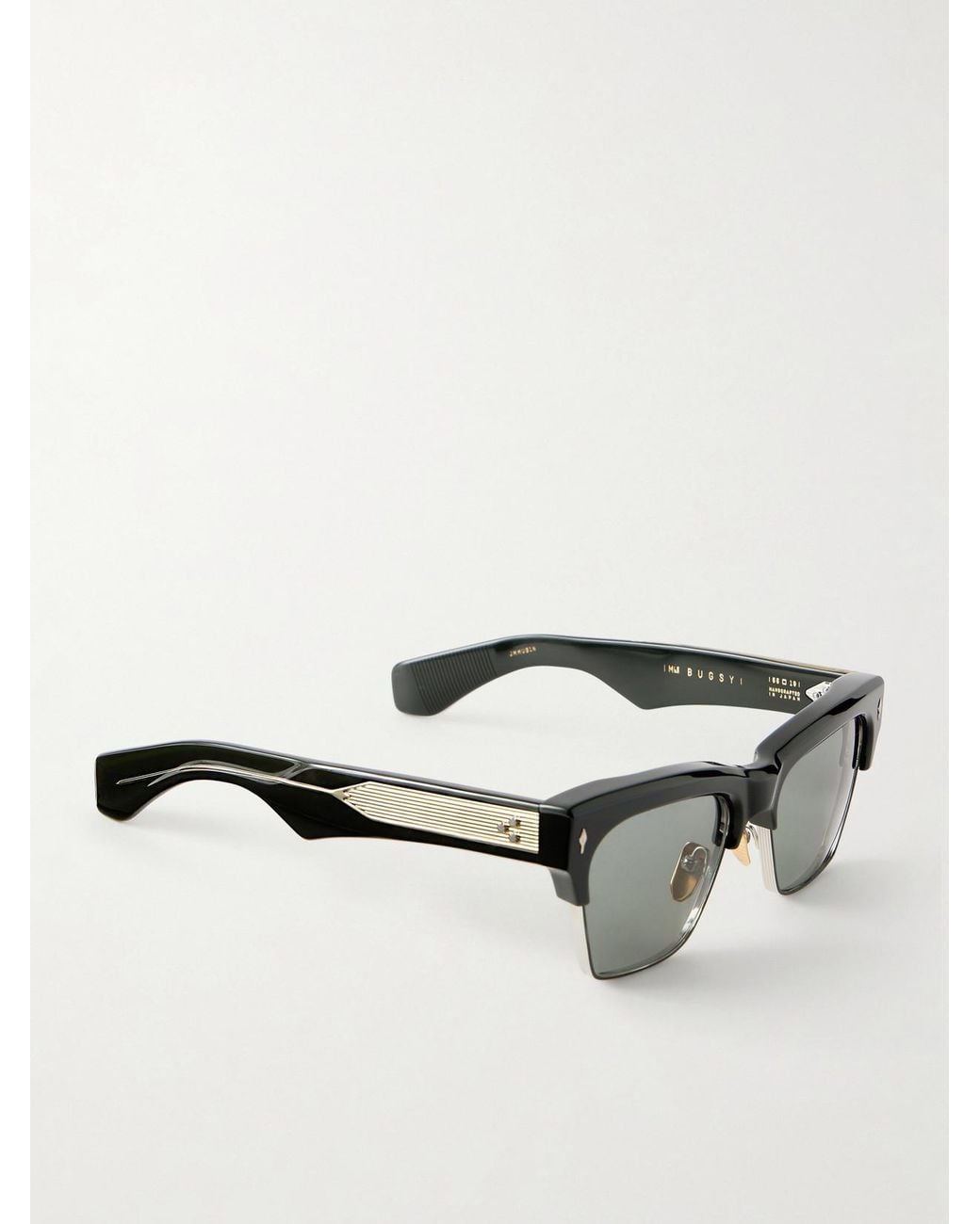 Jacques Marie Mage Black Bugsy D-Frame Acetate Sunglasses