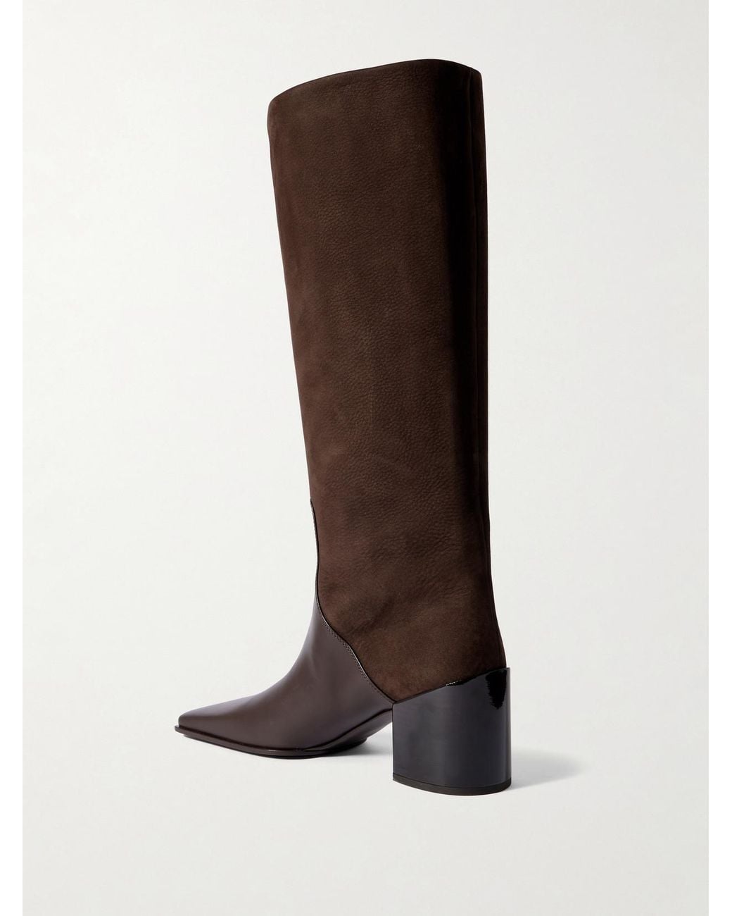 Alaïa Brown Nubuck And Leather Knee Boots