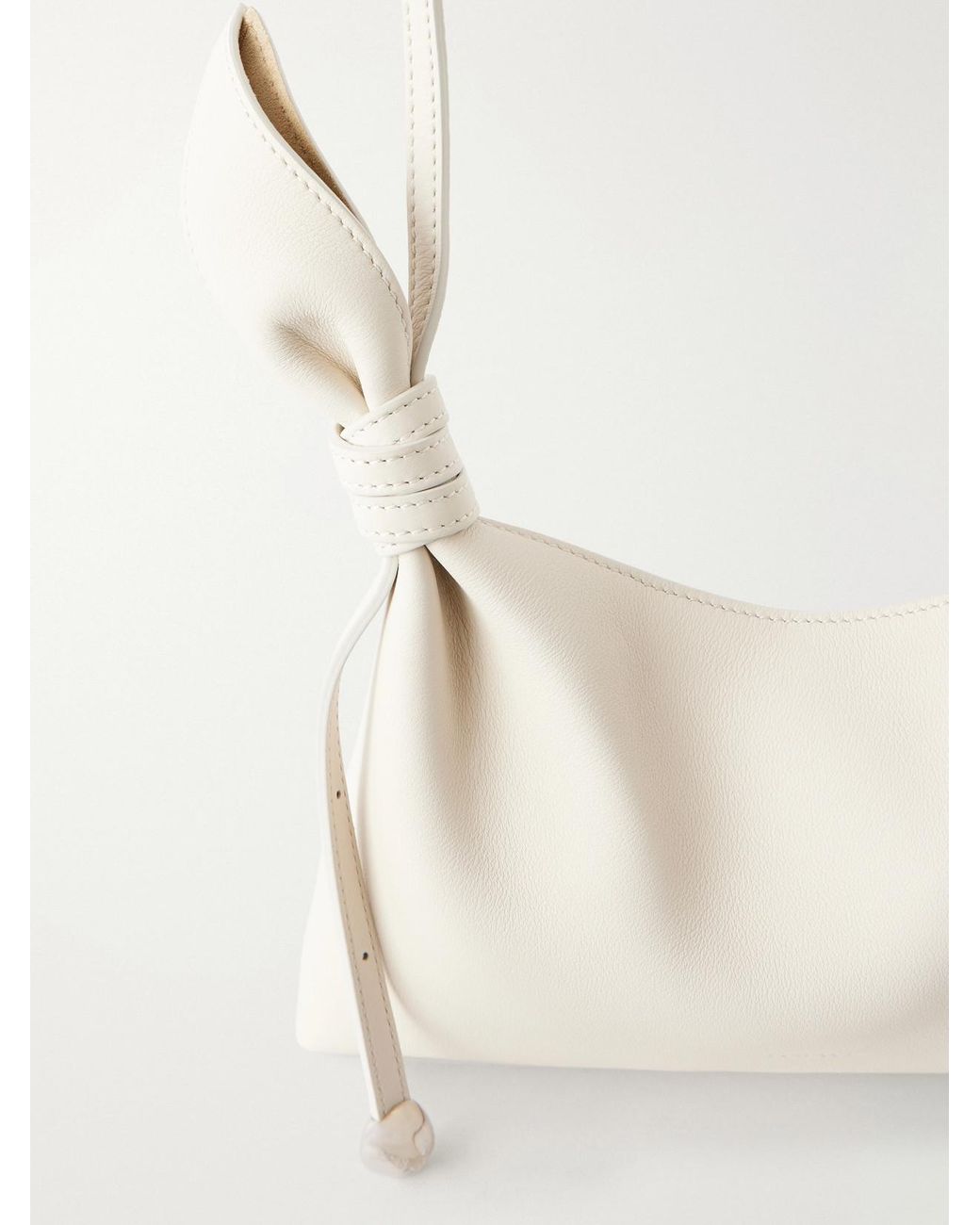 Loewe Natural Scarf Mini Knot-Detailed Leather Shoulder Bag