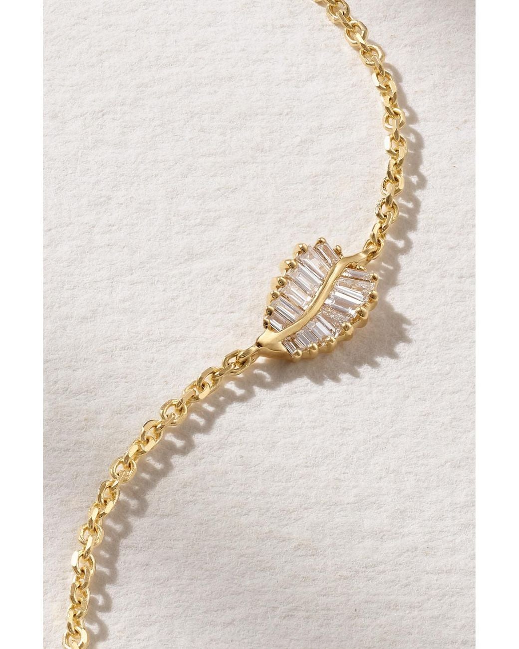 Anita Ko Natural Palm Leaf 18-Karat Diamond Bracelet
