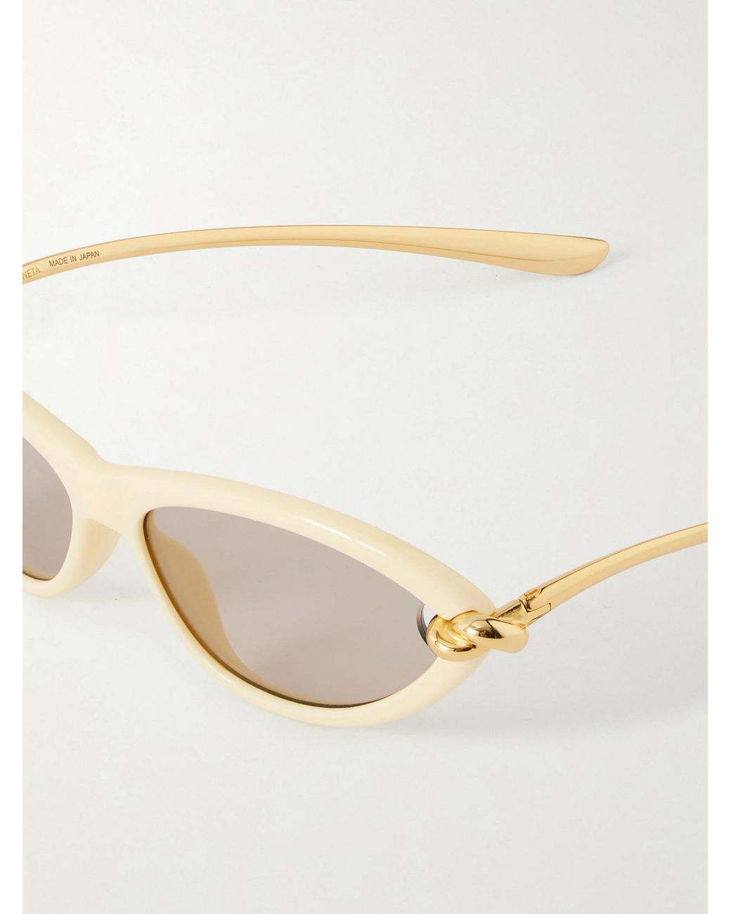 Bottega Veneta Natural New Knot Cat-Eye Sunglasses