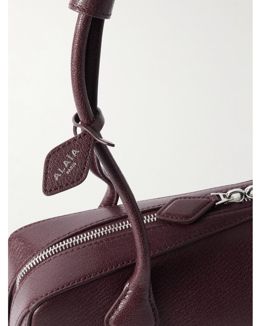 Alaïa Purple Le Teckel Textured-Leather Shoulder Bag