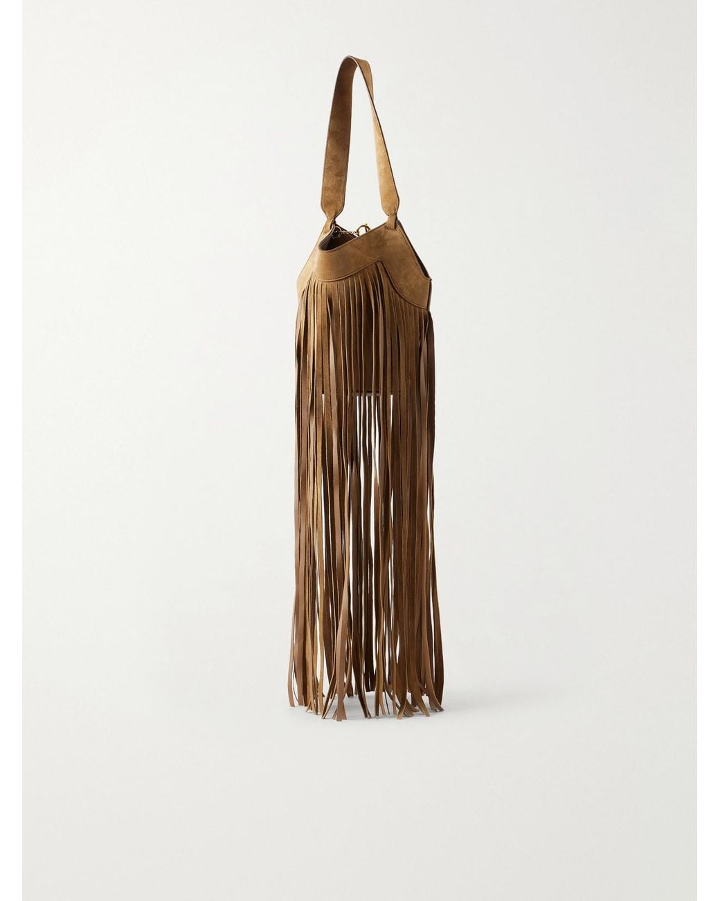 Khaite Natural Lotus Fringed Leather Tote