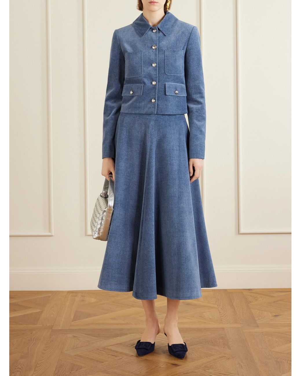 Altuzarra Blue Astley Cotton Jacket