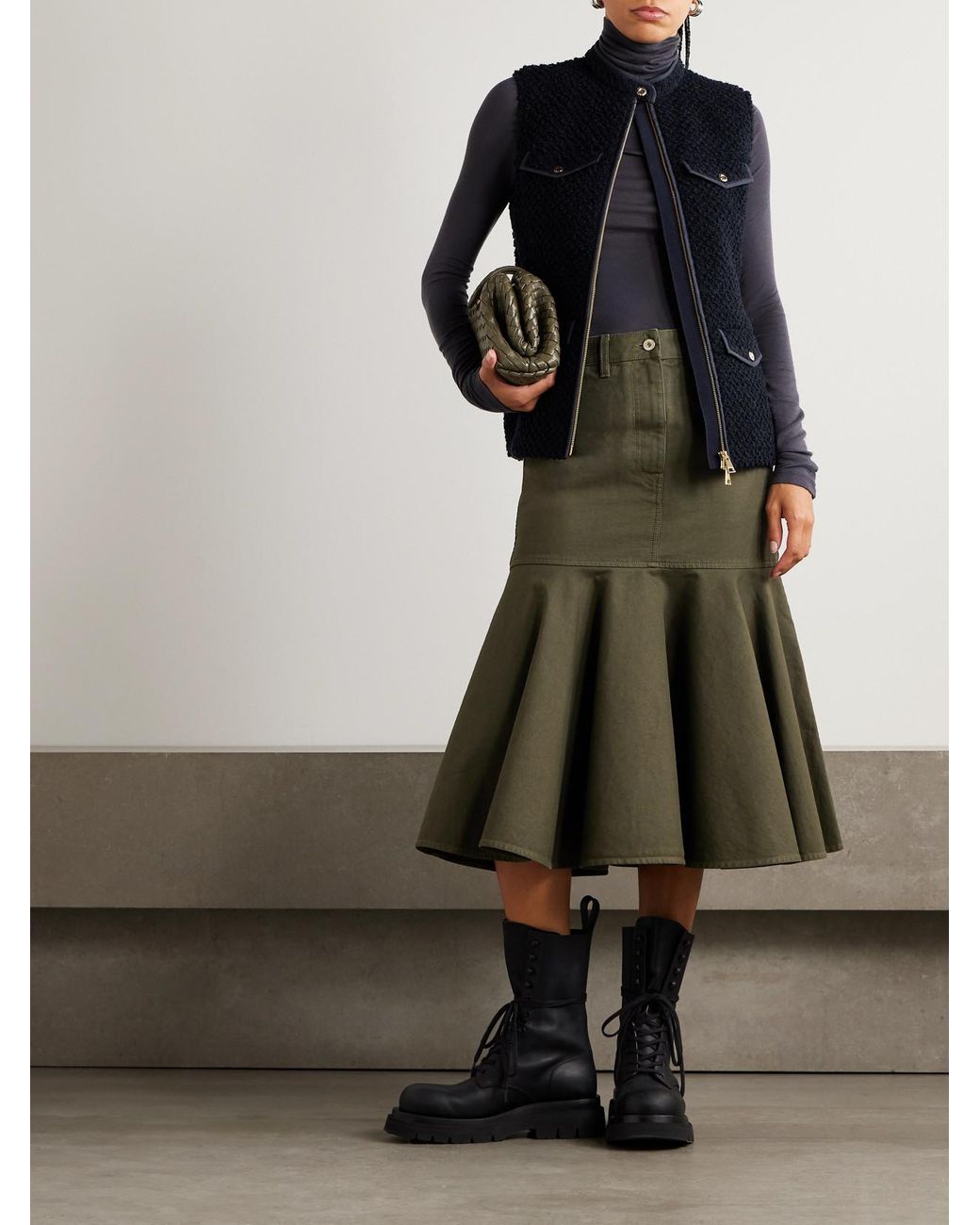 Moncler Blue Fallavier Appliquéd Quilted Shell And Wool-Bouclé Down Vest