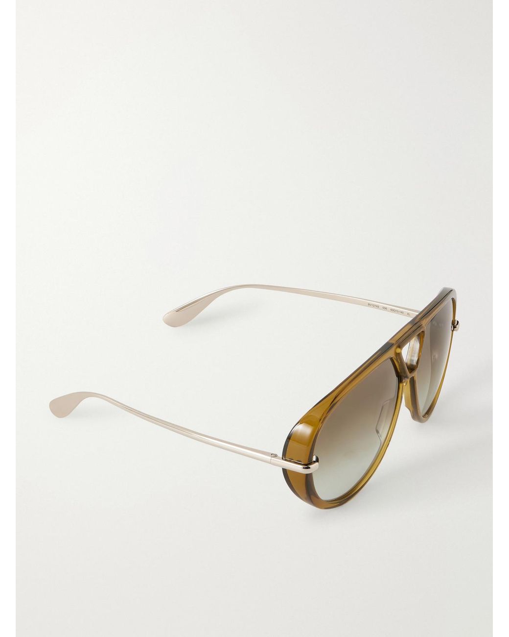 Bottega Veneta Brown Aviator-Style Acetate Sunglasses