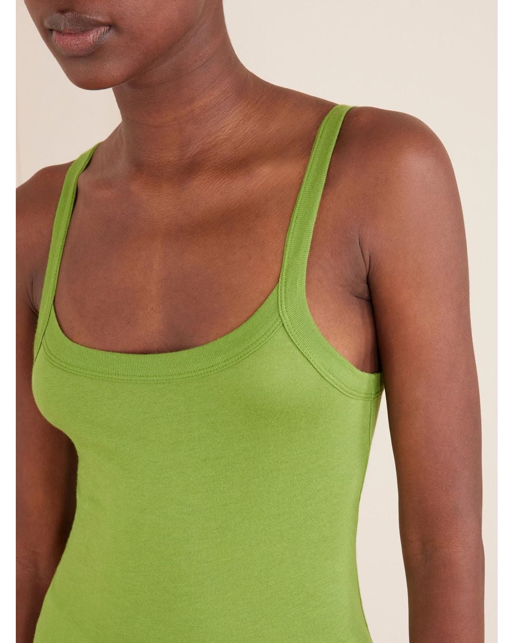 ÉTERNE Green Duke Cotton-Blend Tank