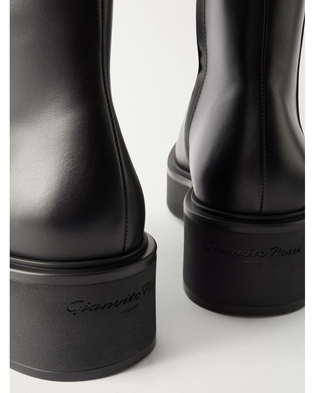 Gianvito Rossi Black Hiro Bootie 20 Leather Ankle Boots