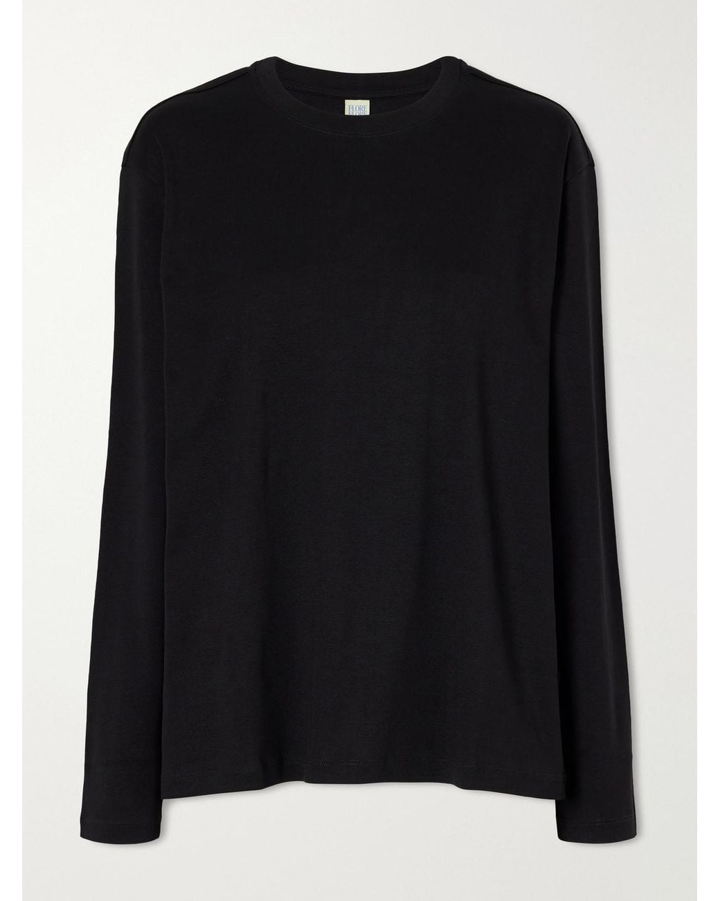 Flore Flore Black Maggie Organic Cotton-Jersey T-Shirt