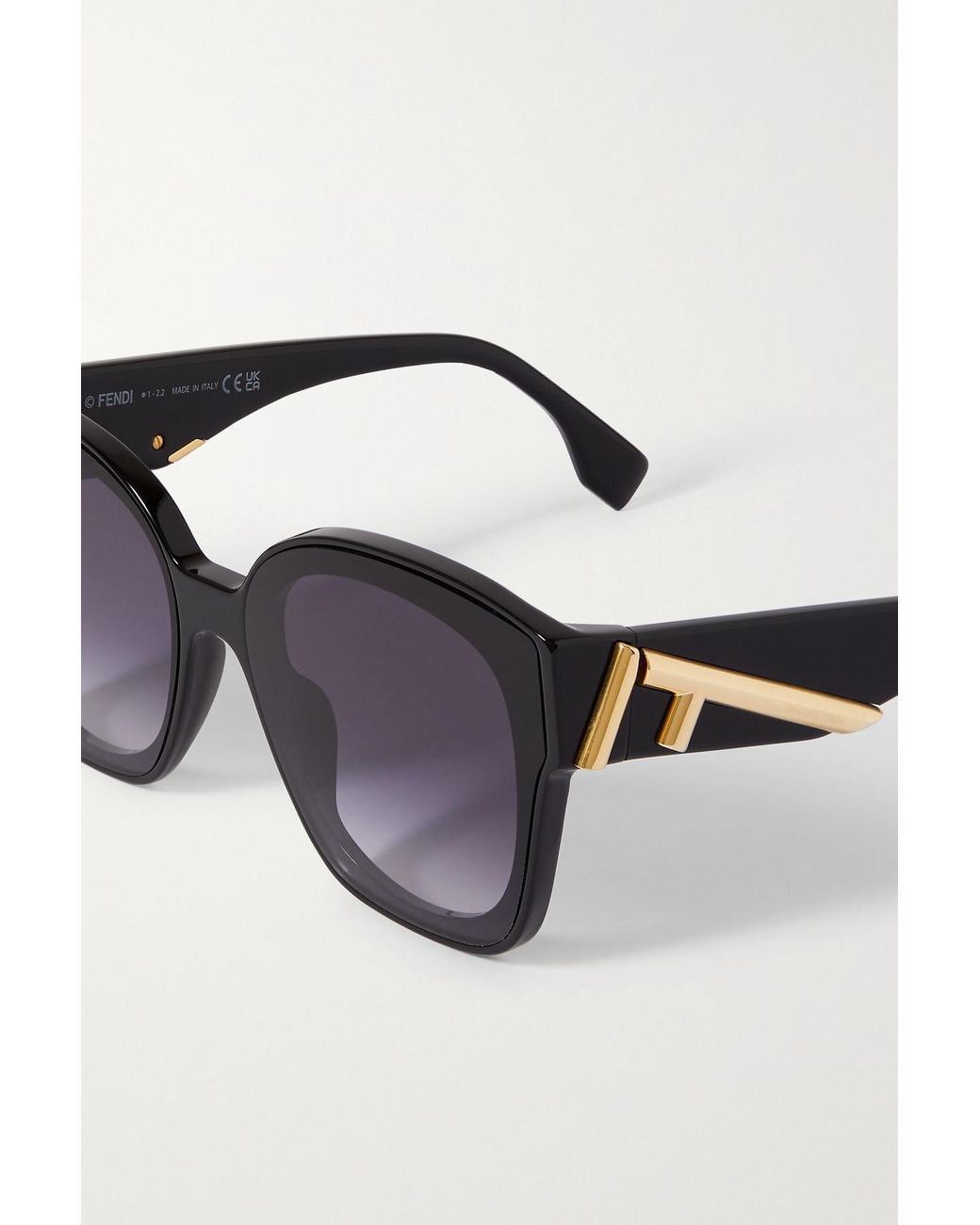 Fendi First Oversized Square-frame Acetate And Gold-tone