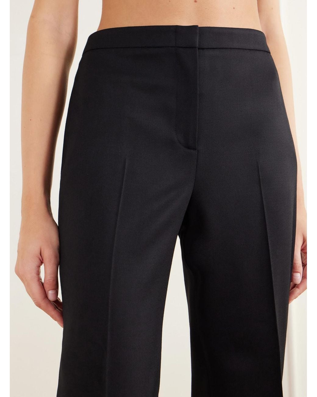 Gucci Blue Wool-Blend Crepe Flared Pants
