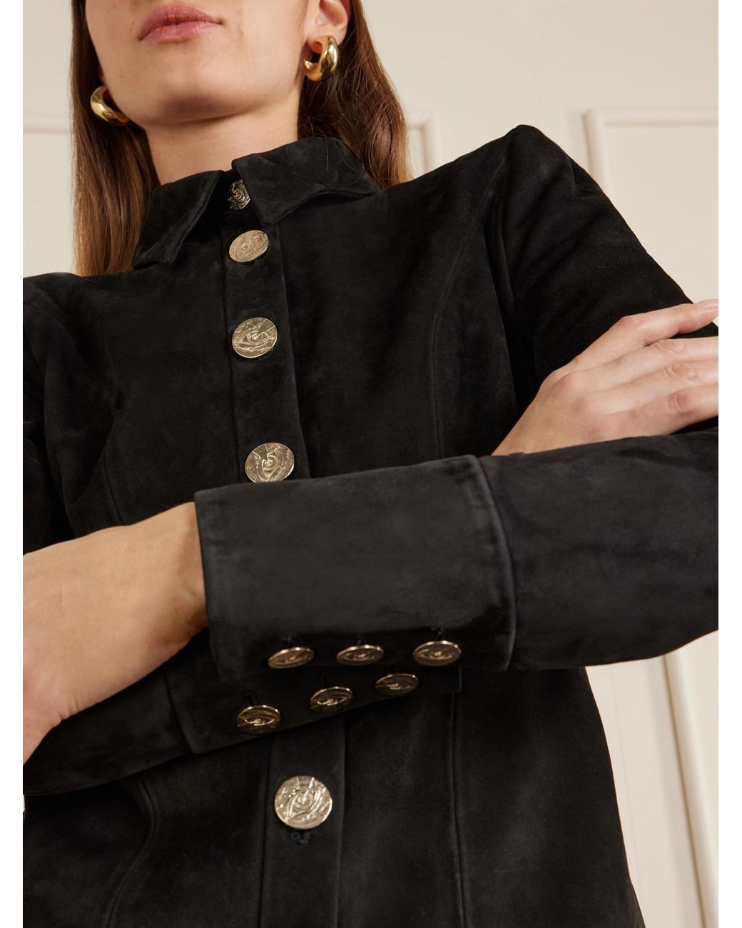 Galvan Black Suede Jacket