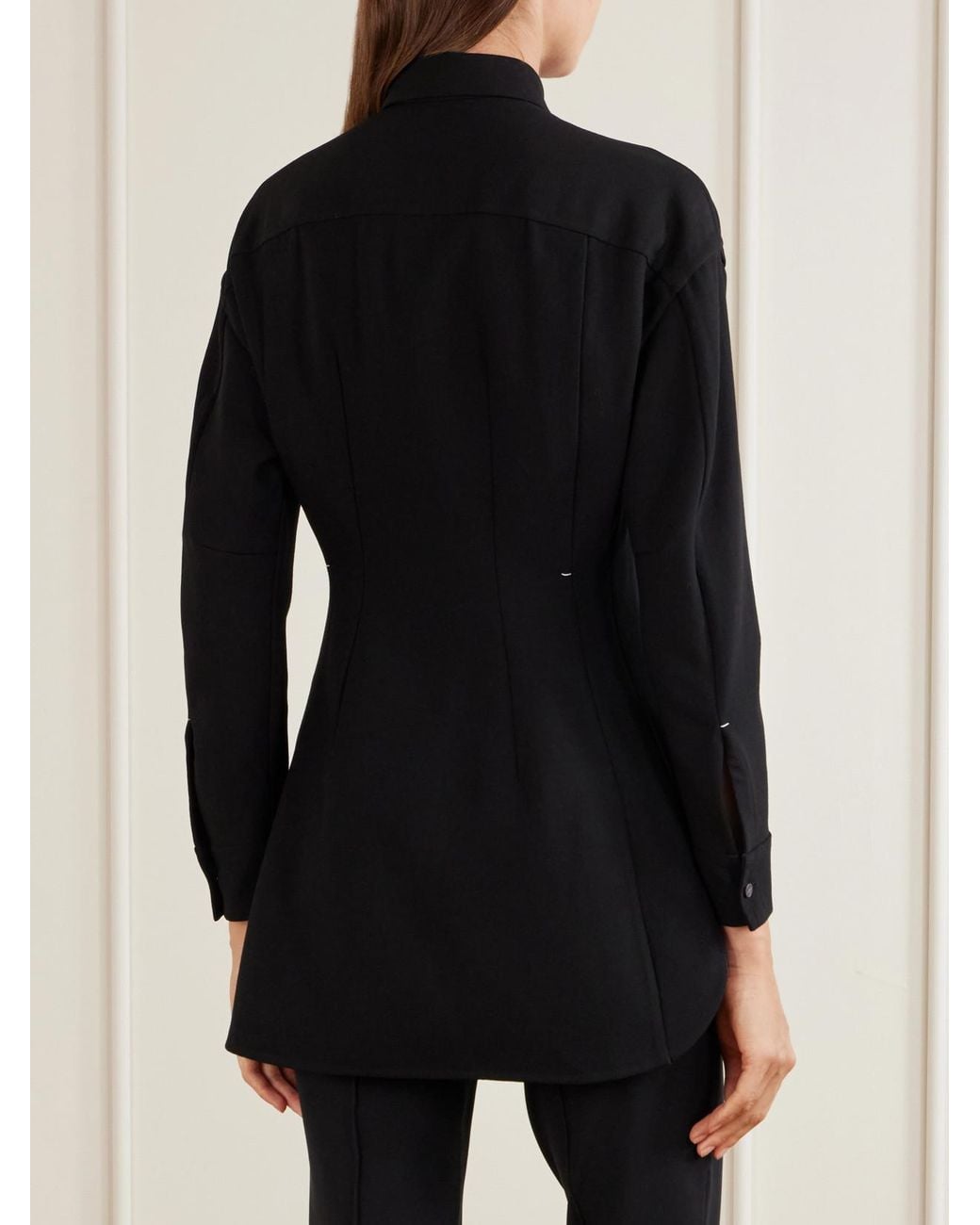 Jil Sander Blue Wool-Blend Twill Shirt
