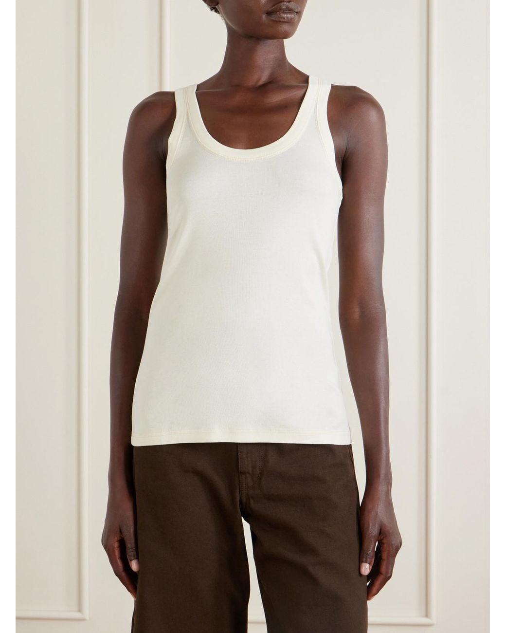 Lemaire White Cotton-Jersey Tank