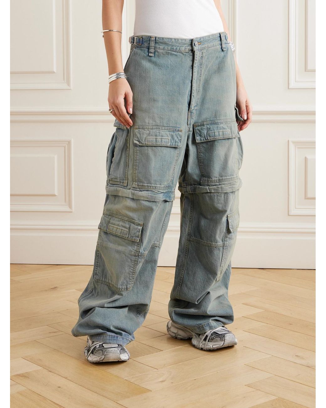 Balenciaga convertible cargo best sale jeans