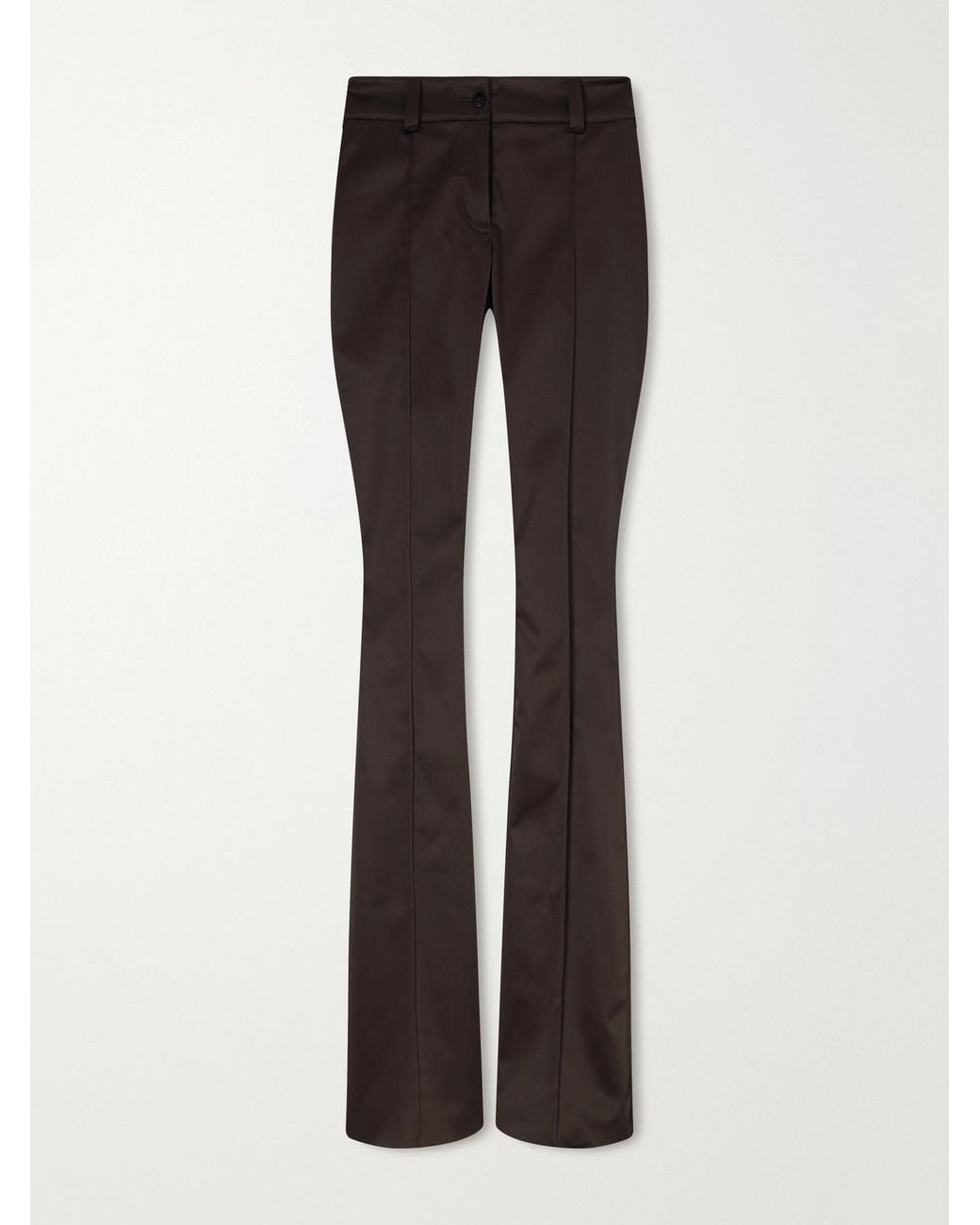 Gucci Black Low-Rise Satin Slim-Fit Pants