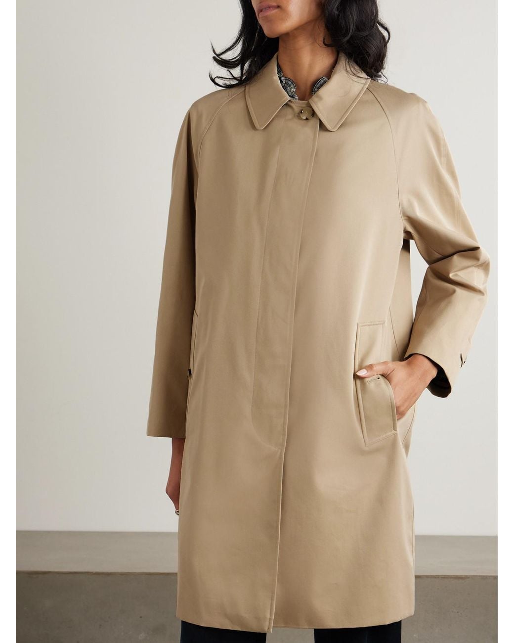 Burberry Natural Cotton-gabardine Coat