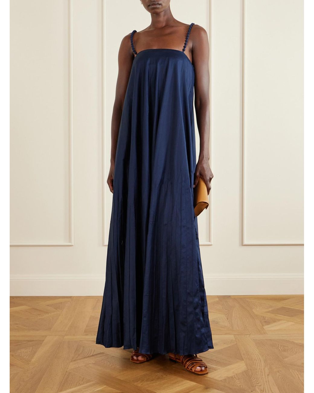 ANDRES OTALORA Blue Asali Contigo Cotton-Poplin Maxi Dress