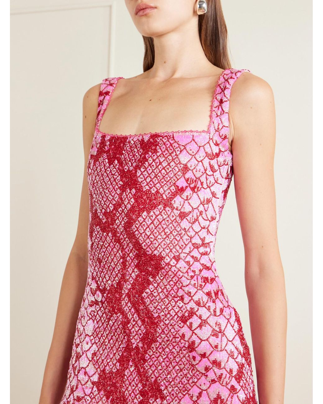 Clio Peppiatt Pink Medusa Embellished Stretch-Tulle Gown