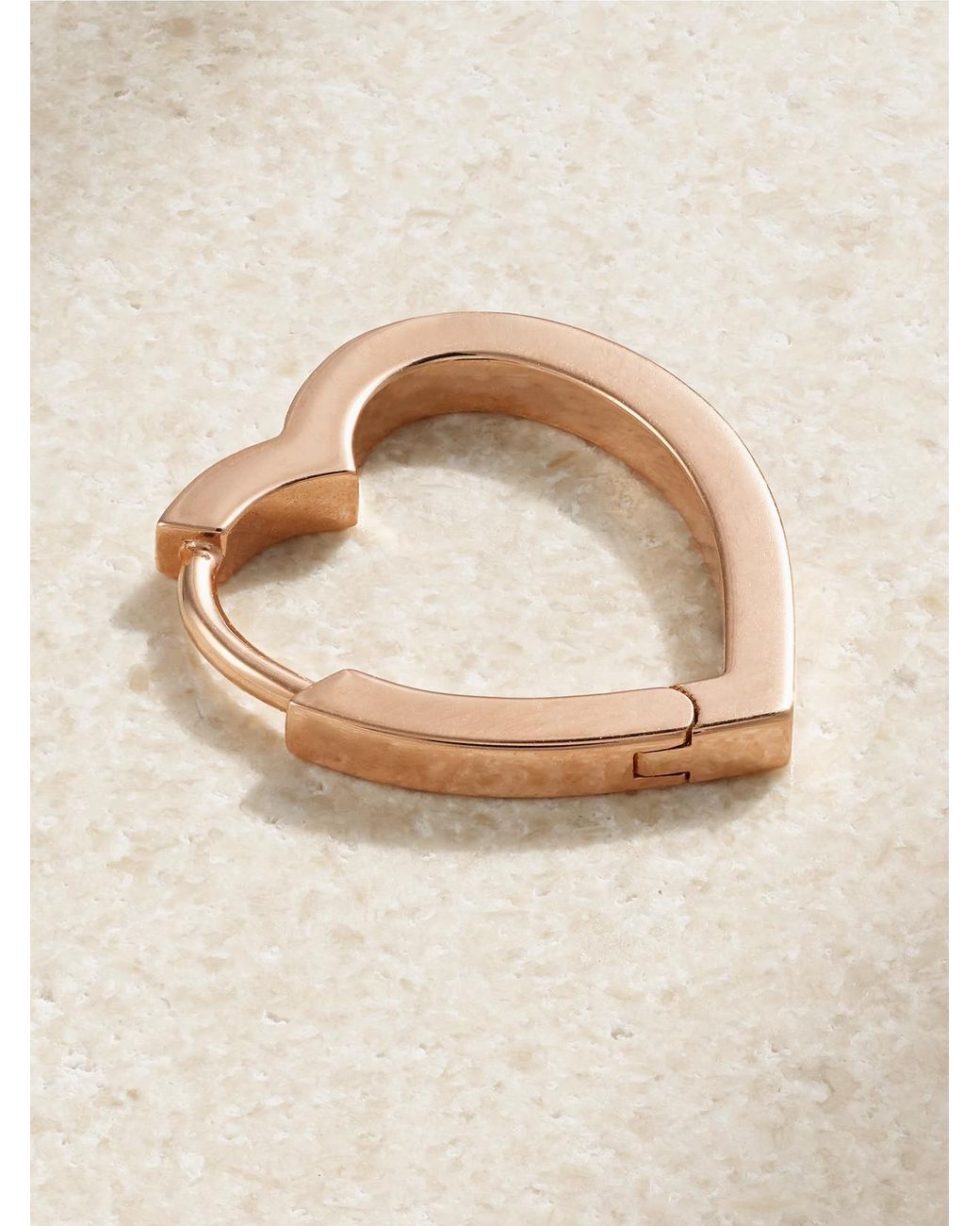 Repossi Natural Antifer Heart Small 18-Karat Rose Diamond Single Earring