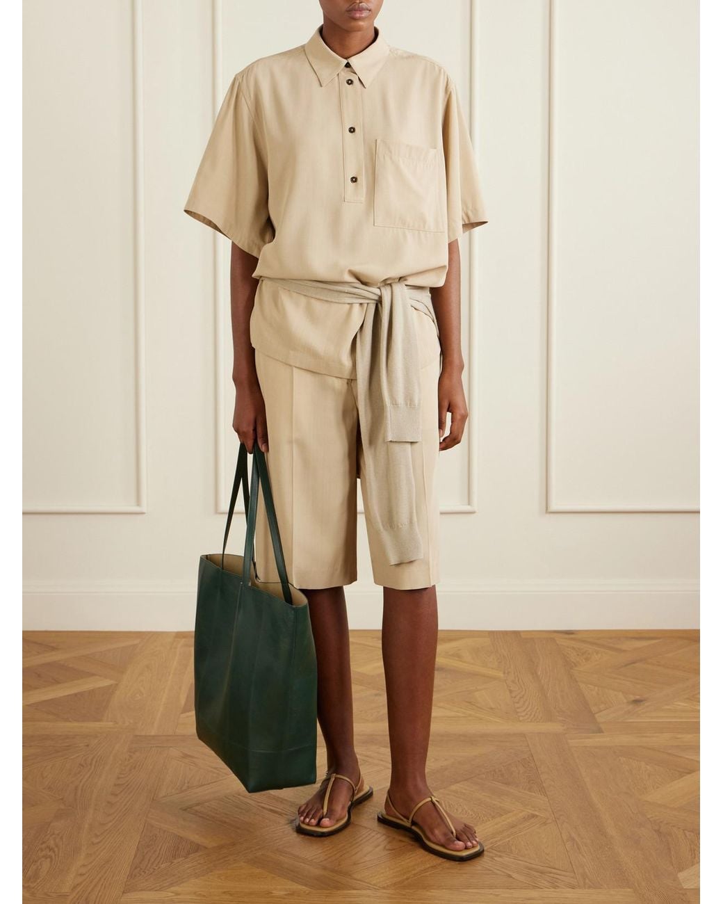 Totême Natural Woven Shorts