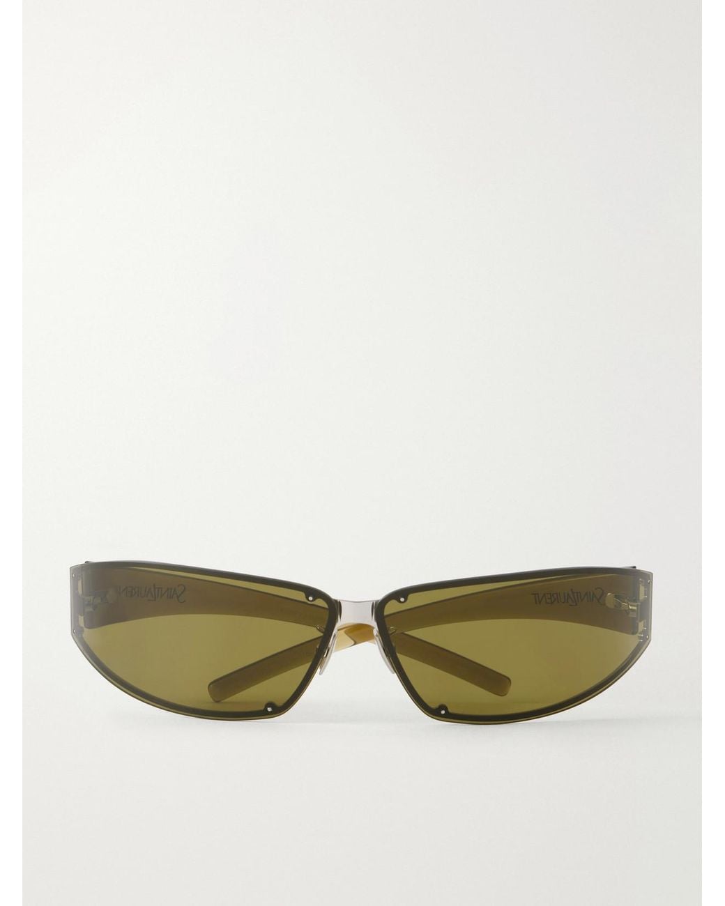Saint Laurent Green Sl 963 Square-Frame-Tone Sunglasses