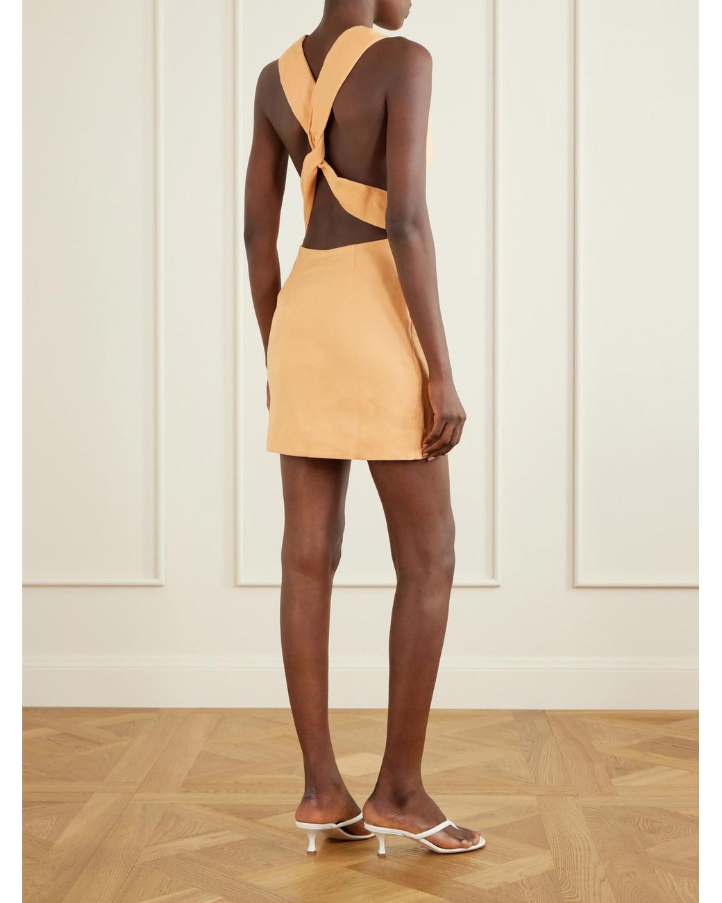 Sir Natural Thora Open-Back Linen Mini Dress