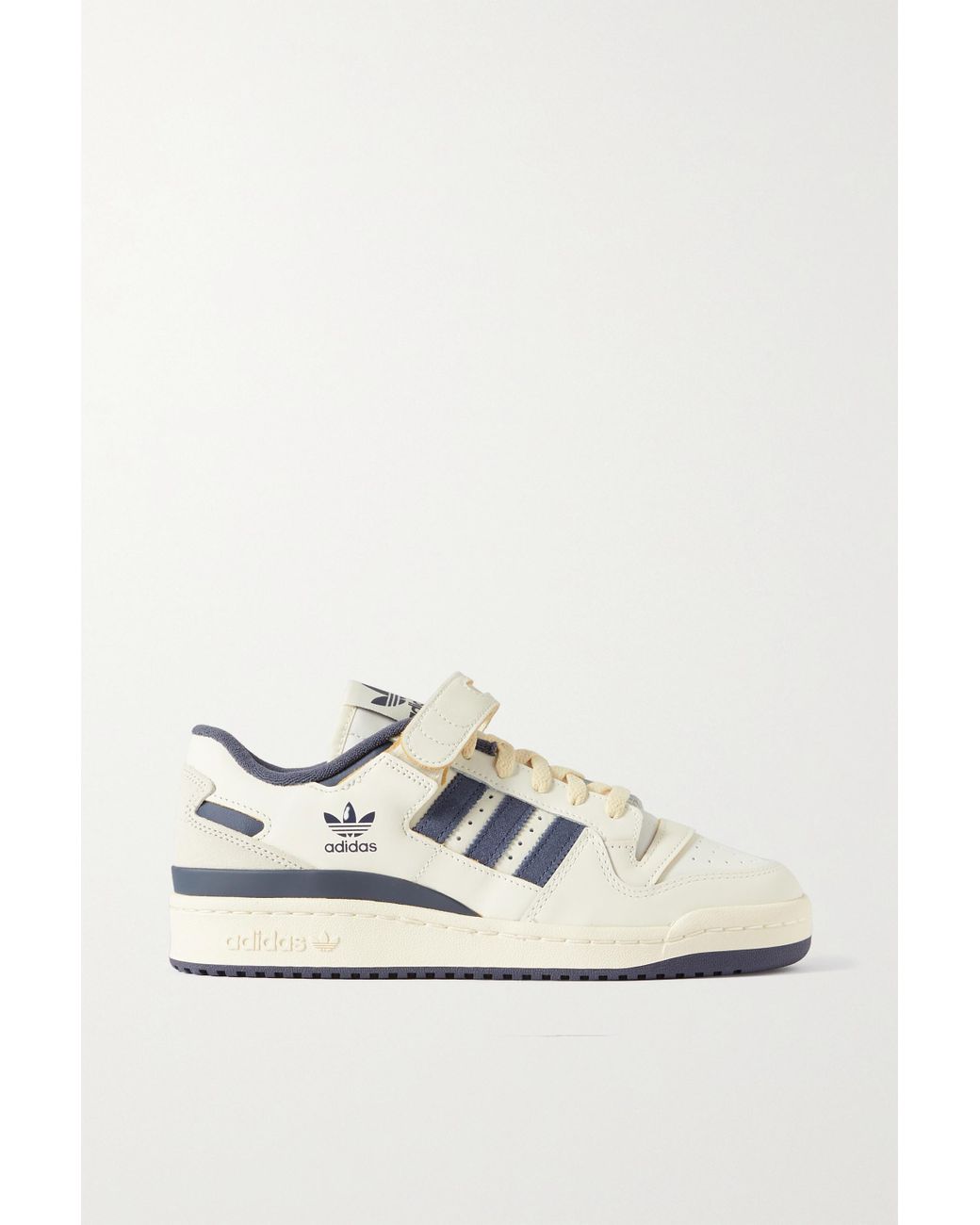 Adidas Originals Forum Low Suede-Trimmed Leather Sneakers In White | Lyst  Australia