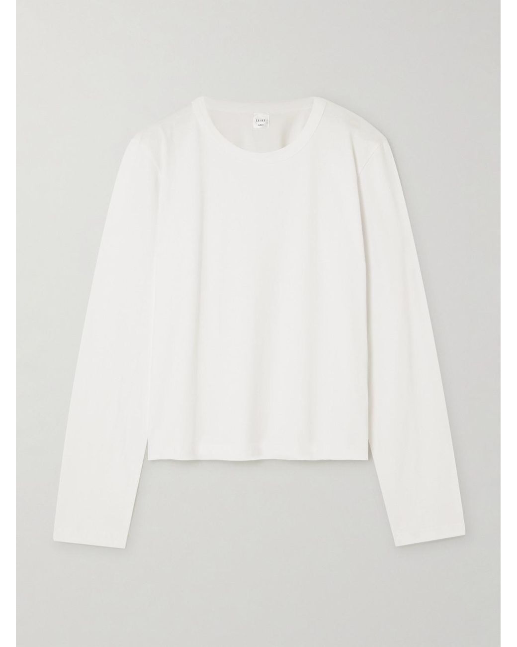 Leset White Margo Cotton-Jersey T-Shirt