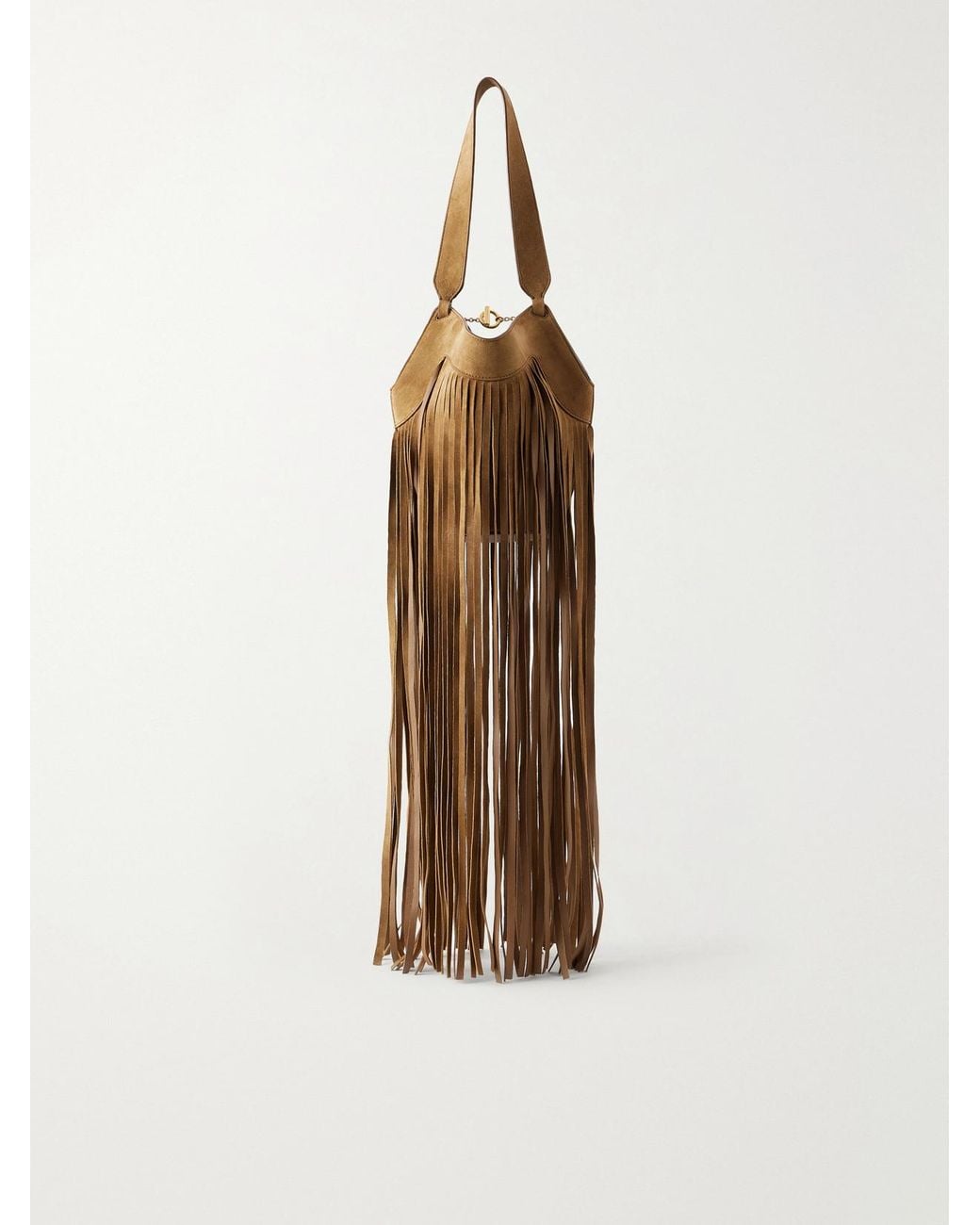 Khaite Natural Lotus Fringed Leather Tote