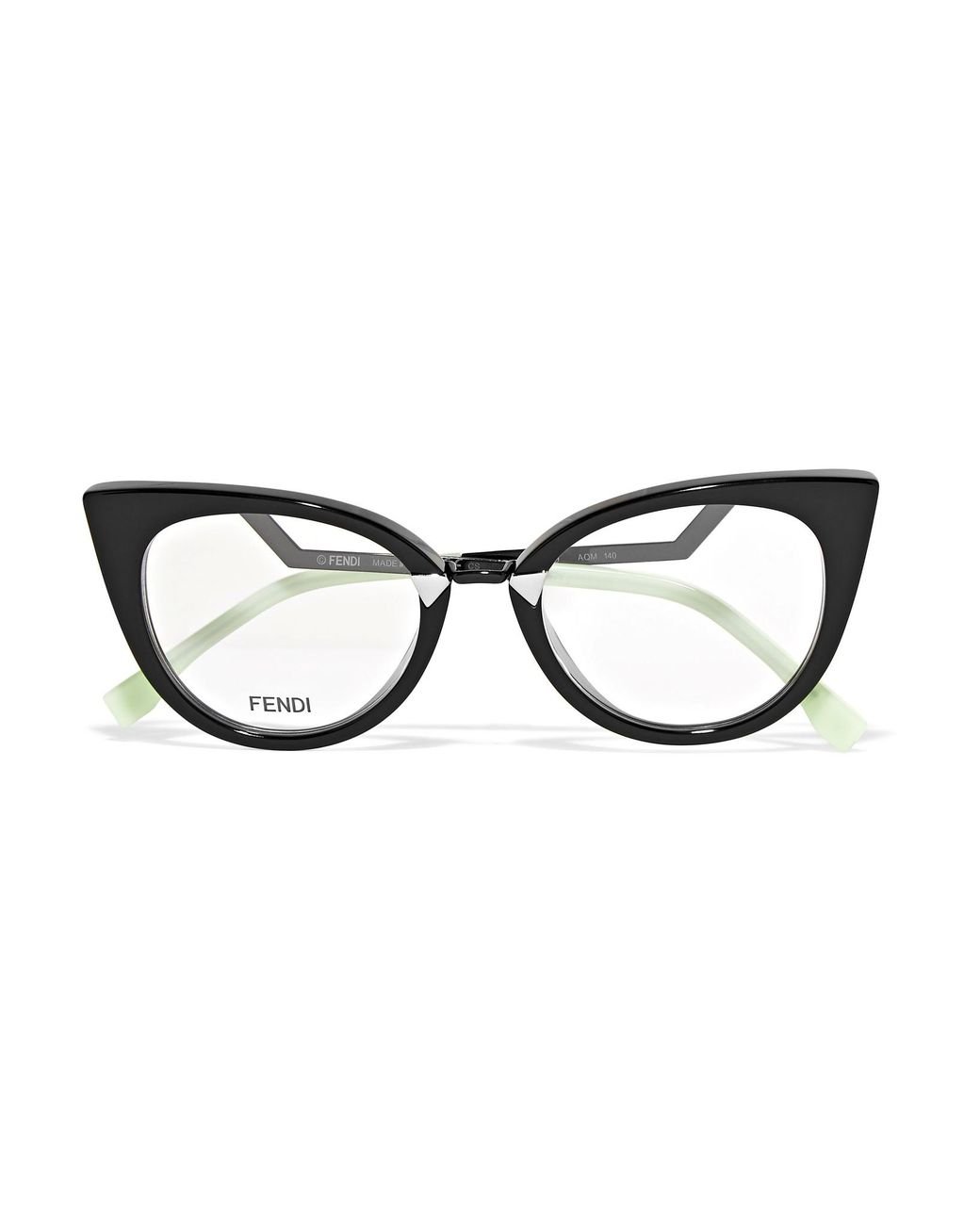 Fendi Cat-eye Acetate And Silver-tone Optical Glasses in Black | Lyst Canada