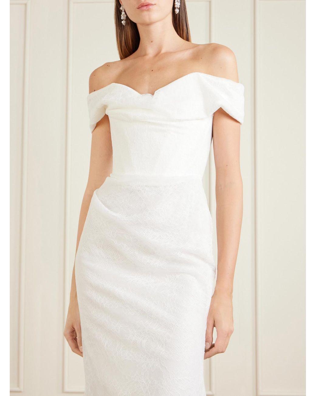 Vivienne Westwood White Nova Cora Lace And Satin Bustier Gown